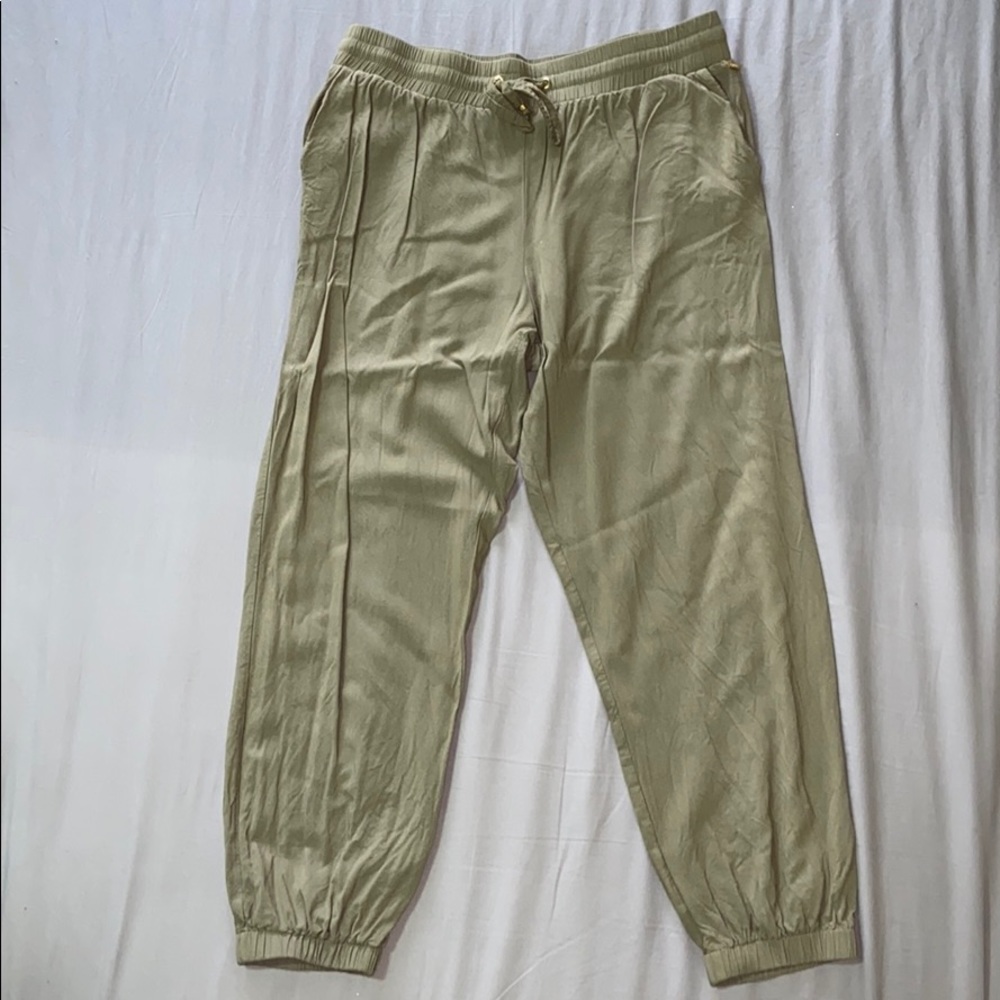 GUESS Army Green Flowy Pants